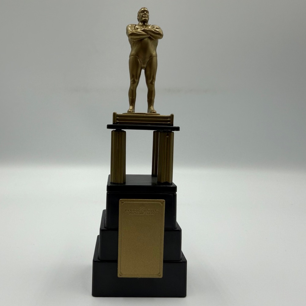 WWE Andre the Giant Memorial Trophy Mattel 2014 Gold Black Wrestling Toy 5.25"